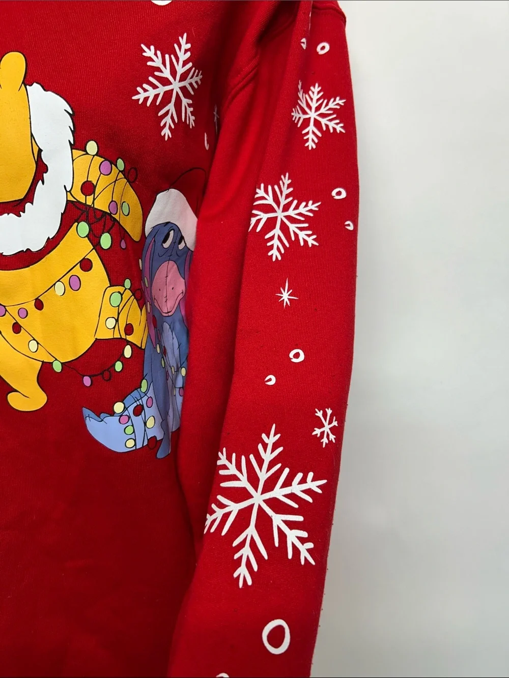 Disney Winnie the Pooh Red Christmas holiday sweater size extra small